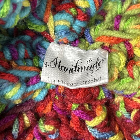 NEW Handmade Crochet Beanie Multi-Color Winter Hat by Elevate Crochet Adult OSFM - Picture 8 of 9